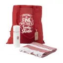 Serviette, gourde et sac en coton recyclé